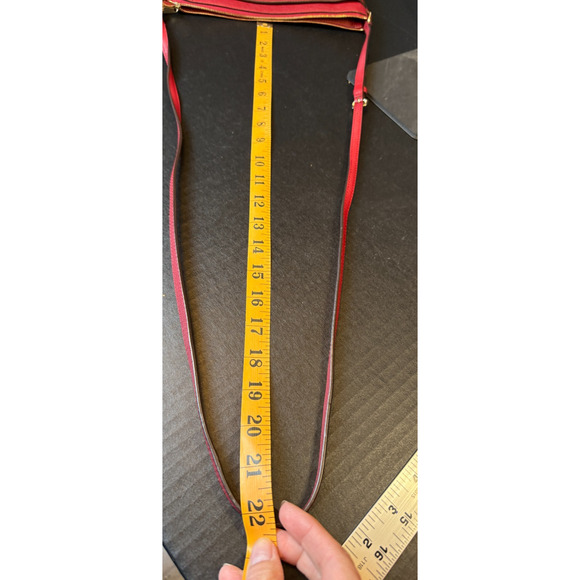 Coach Red Leather East West Crossbody Bag *READ - Picture 15 of 16